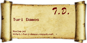 Turi Damos névjegykártya
